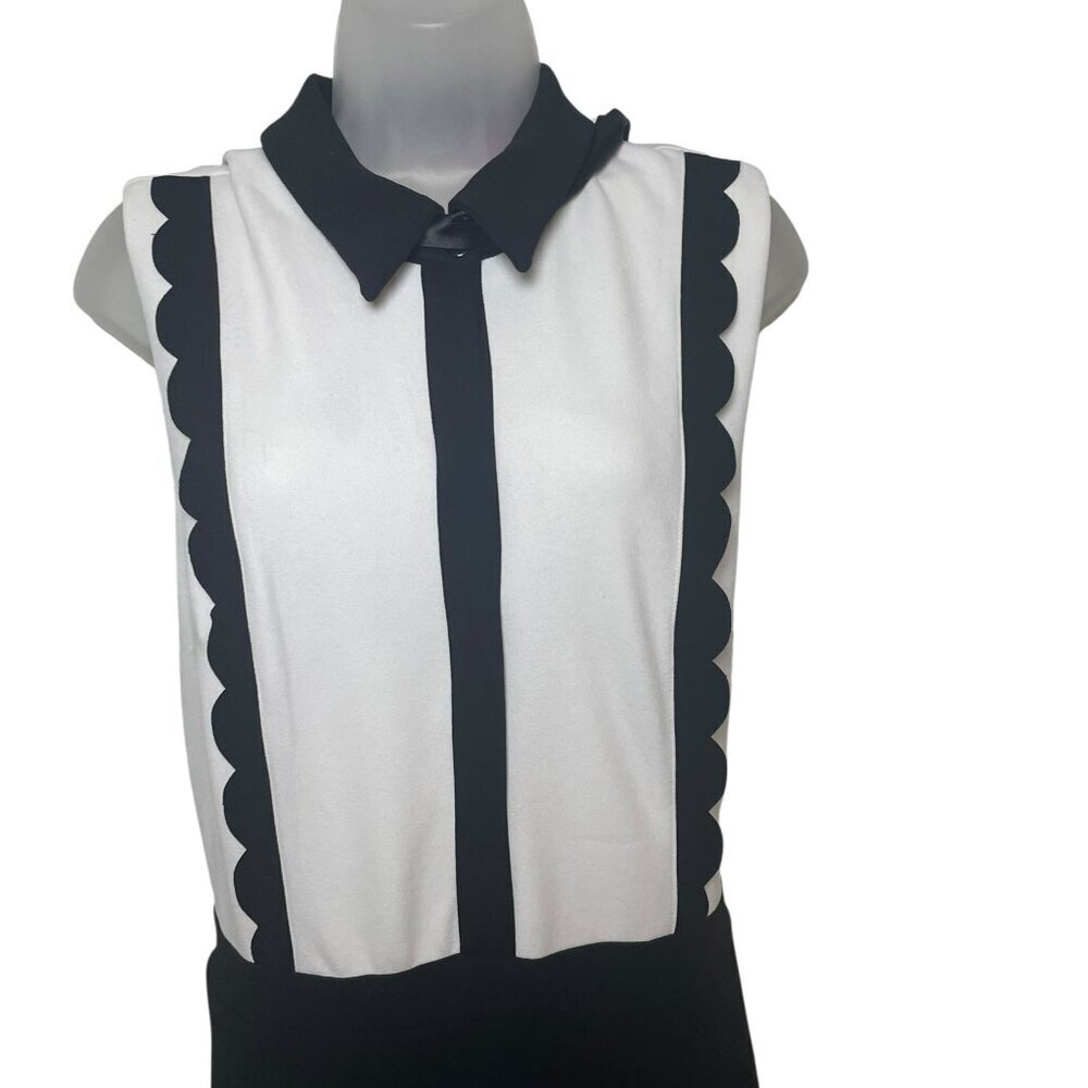 Betsey Johnson Black & White Bow Tie Jumpsuit – Size 14 - Picture 3 of 6